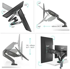 Prime ONKRON кронштейн для монитора 13"-32" настольный, чёрный G160 G160 (156837) {4} подставки и крепления